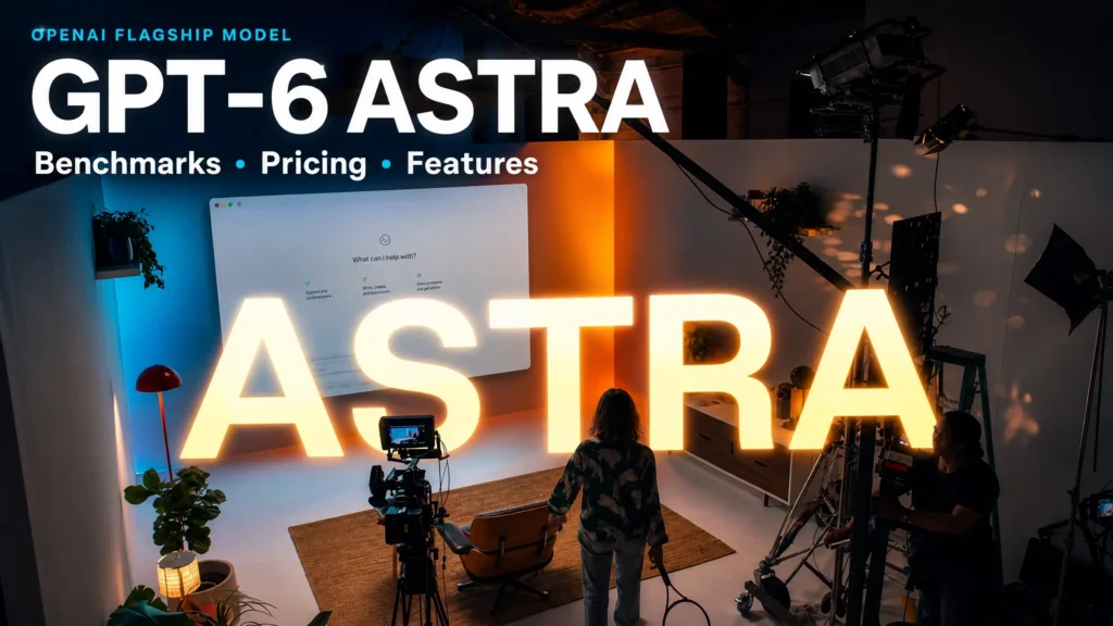 GPT-6 Astra model card showing OpenAI pricing and benchmark scores