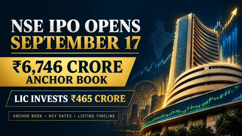 NSE IPO anchor book investment details showing LIC and other institutional investors